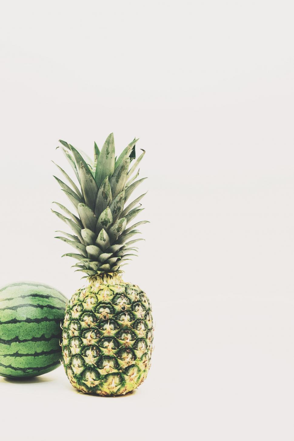 Free Image of Pineapple and Watermelon  