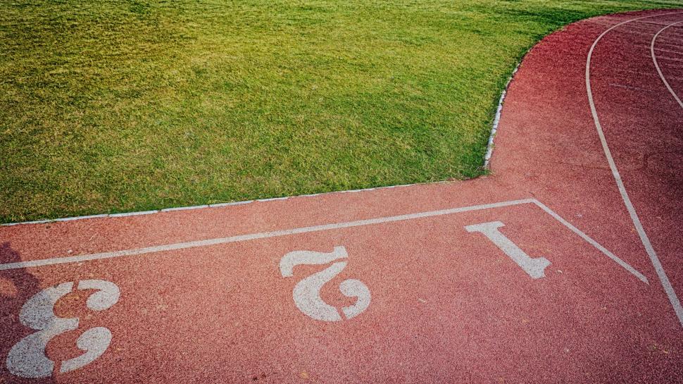 Free Image of Running track numbers and lines  