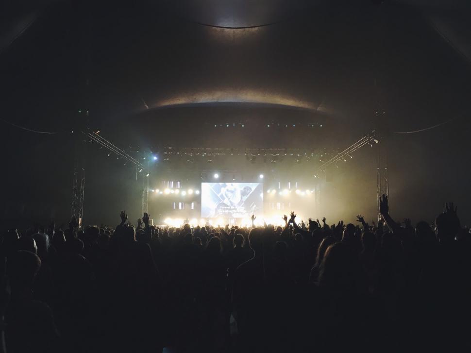 Free Image of Music festival with crowd  