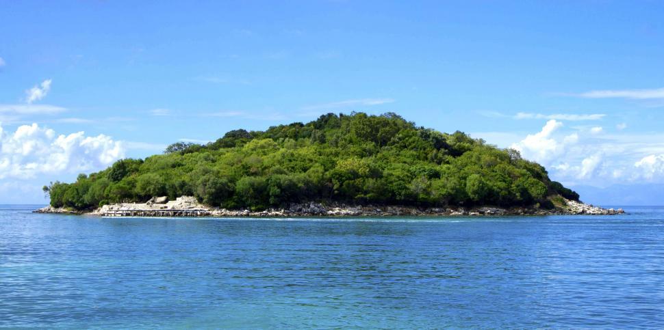 Free Image of Green Island in Albania  