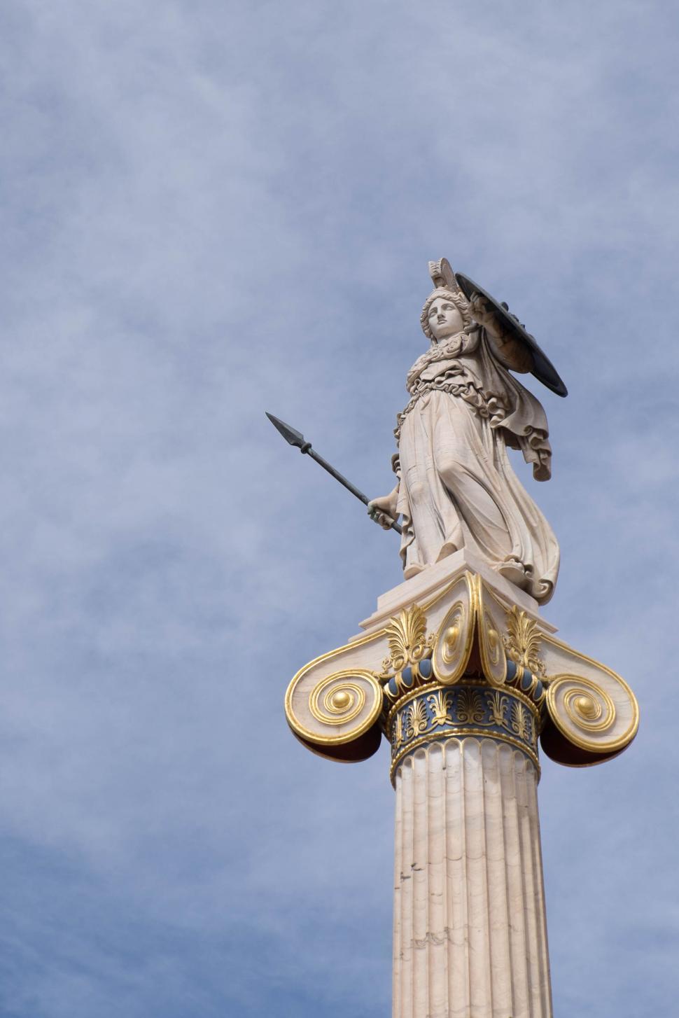 Free Image of Marble statue of Greek goddess Athena 