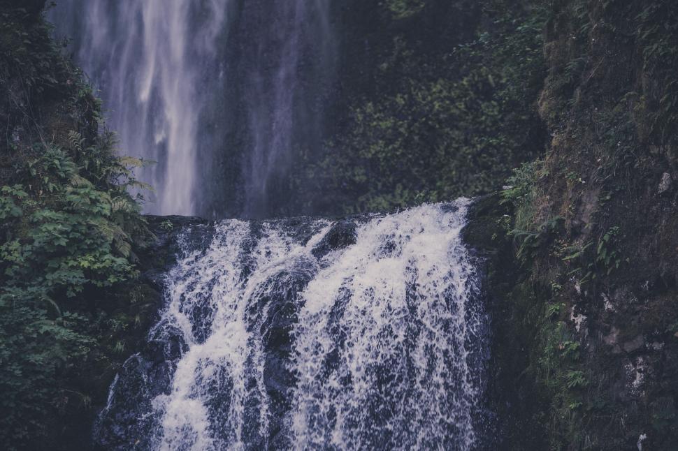Free Image of Trees and Waterfall  