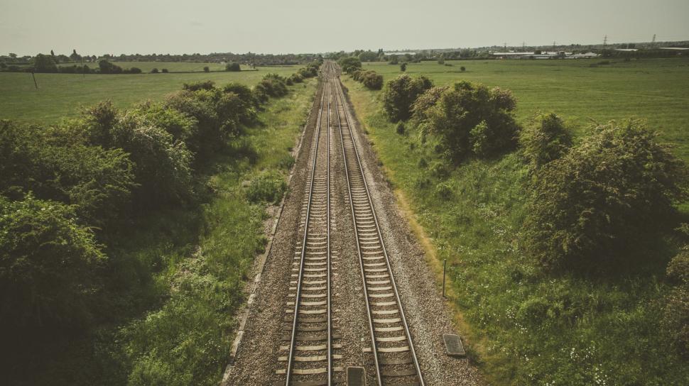Free Image of Rail Track at countryside 