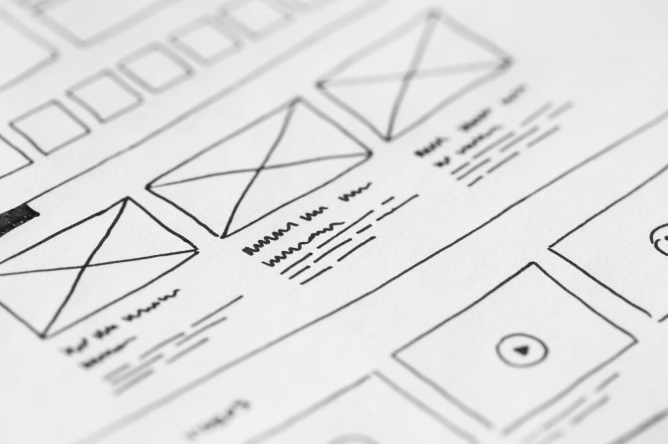 Free Image of Website wireframe 