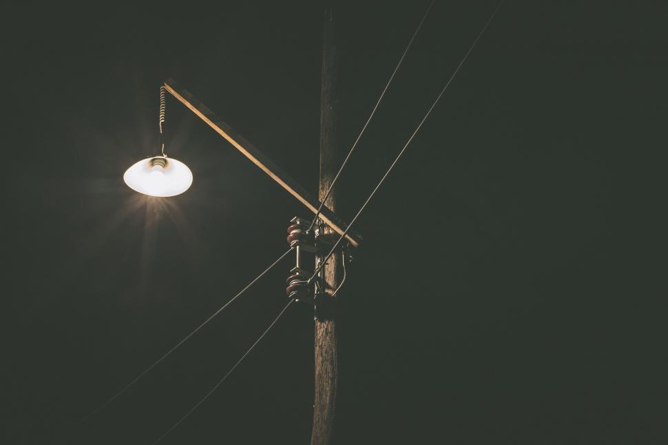 Free Image of Street Lamp and Night Sky  