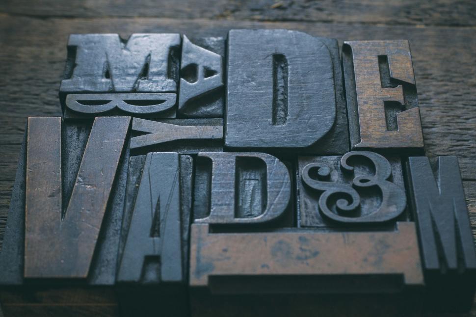 Free Image of Wooden alphabet letters 