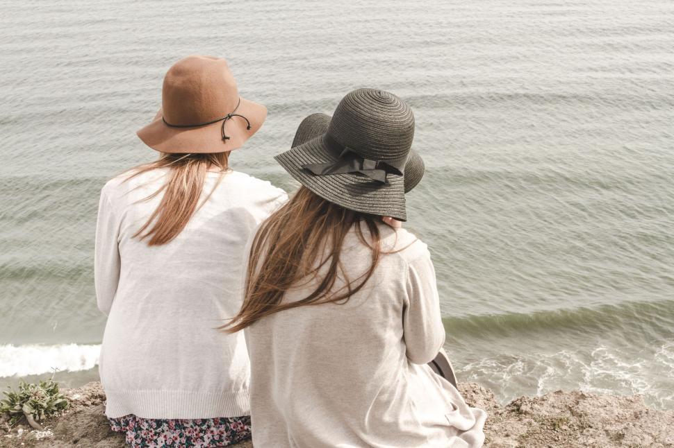 Free Image of Two Women in Hats  