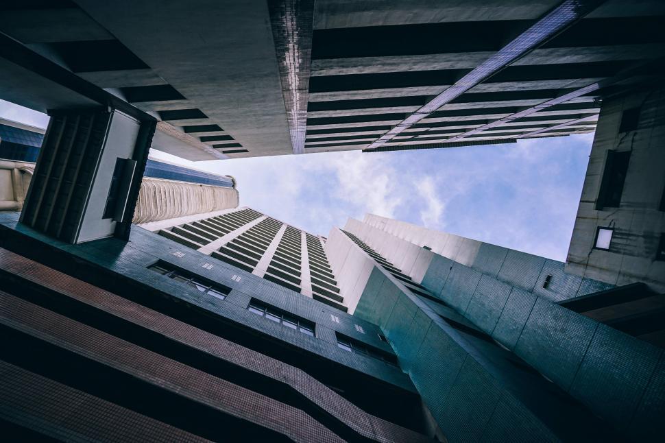 Free Image of High-rise building from below  