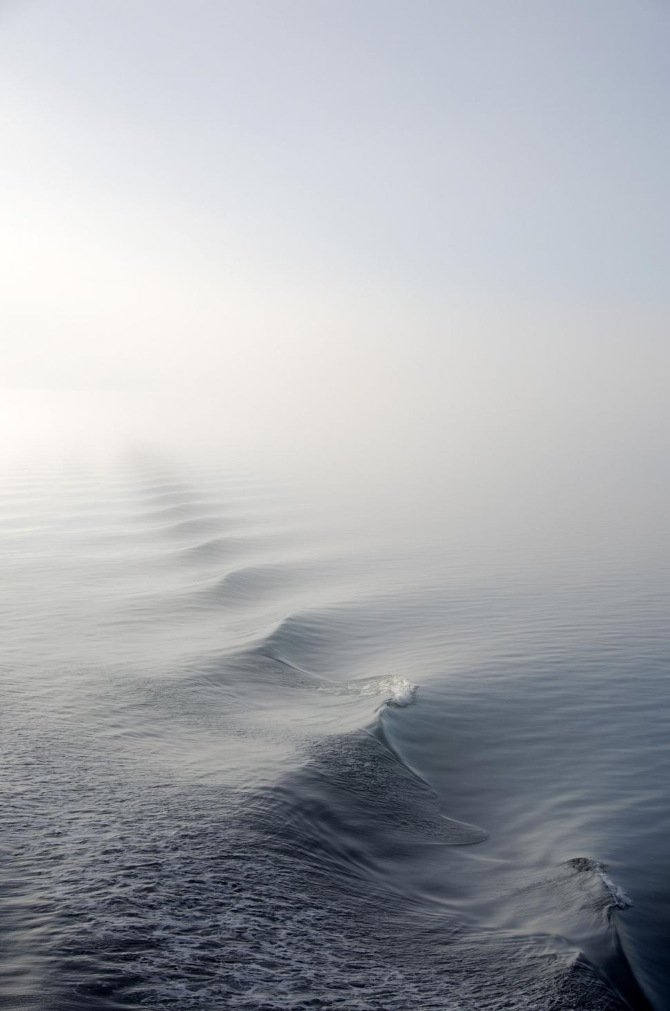 Free Image of Fog and Ocean Waves 
