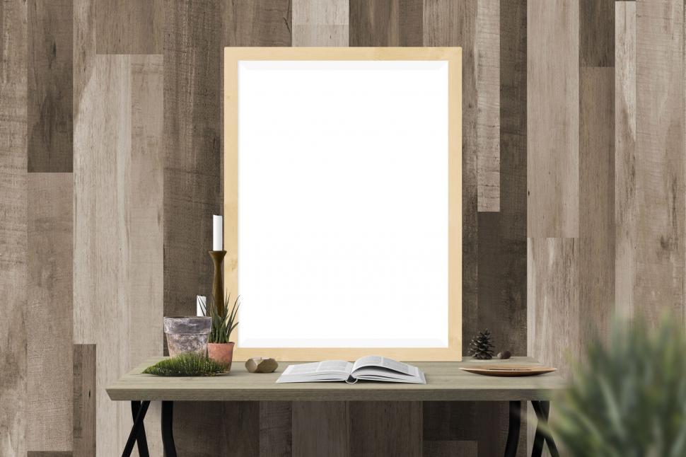 Free Image of Blank Picture Frame and Table  