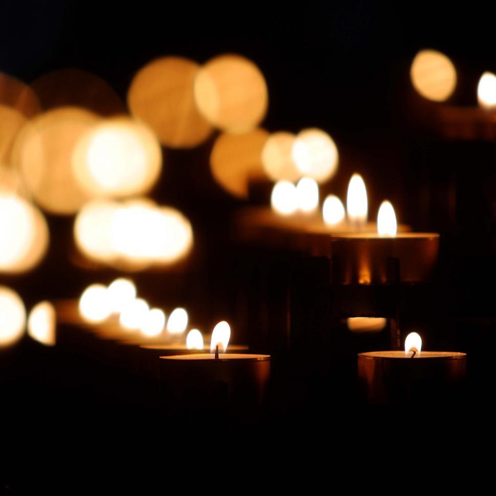 Free Image of Bokeh Lights and Candle lights 