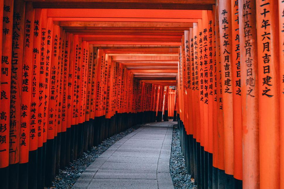 Free Image of Torii gates-Fushimi Inari Shrine 