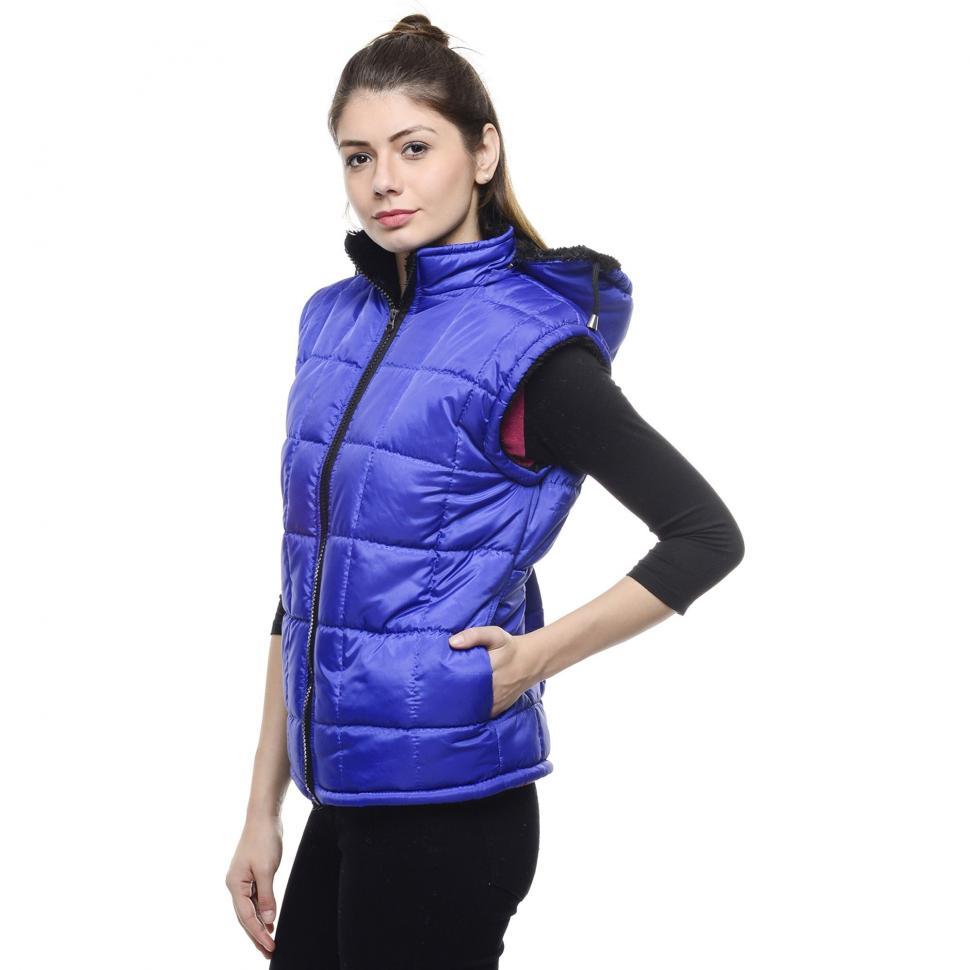 Free Image of Woman in Quilted Vest Jacket 