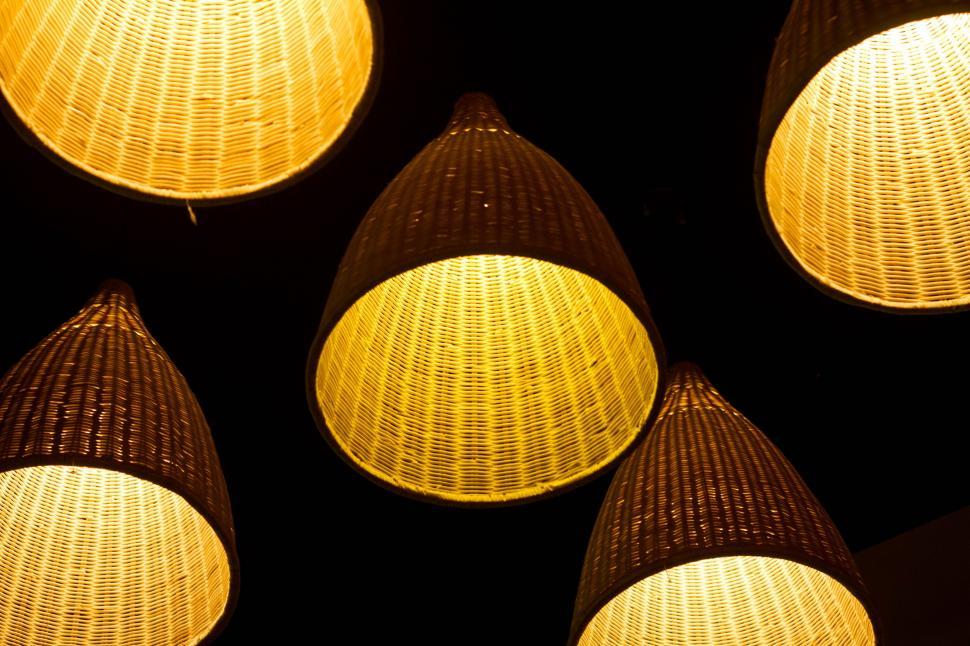 Free Image of Wicker Lamps  