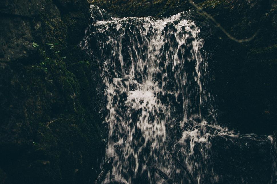 Free Image of Foamy Waterfall  