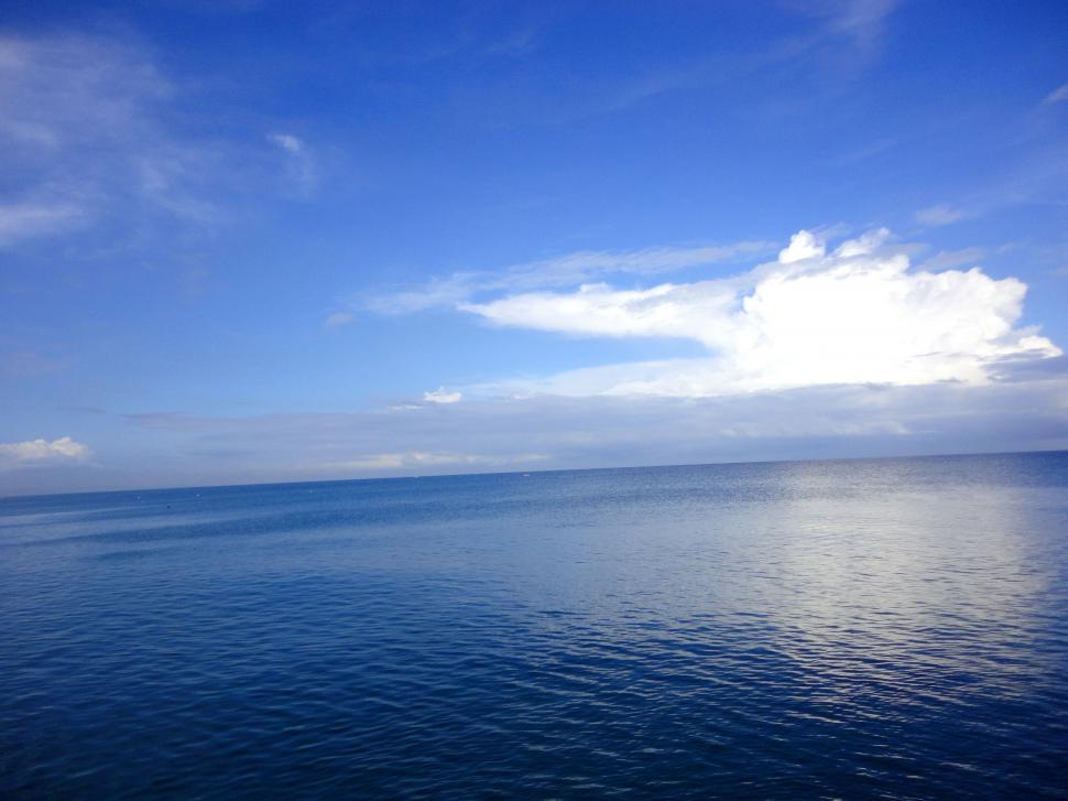 Free Image of Ocean and Blue Sky  