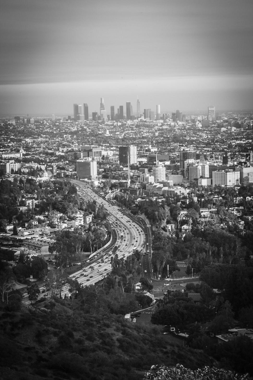 Free Image of Downtown Los Angeles From Above 