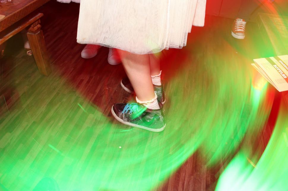 Free Image of Dancing Feet with shoes in Night Club  
