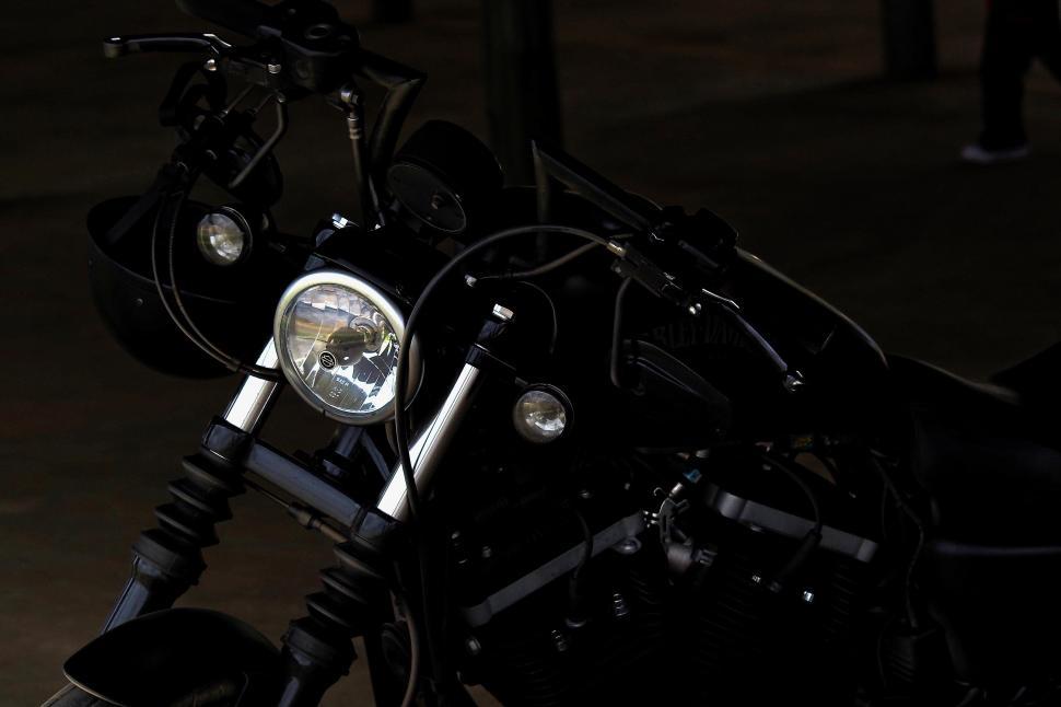 Free Image of Black Motorbike 