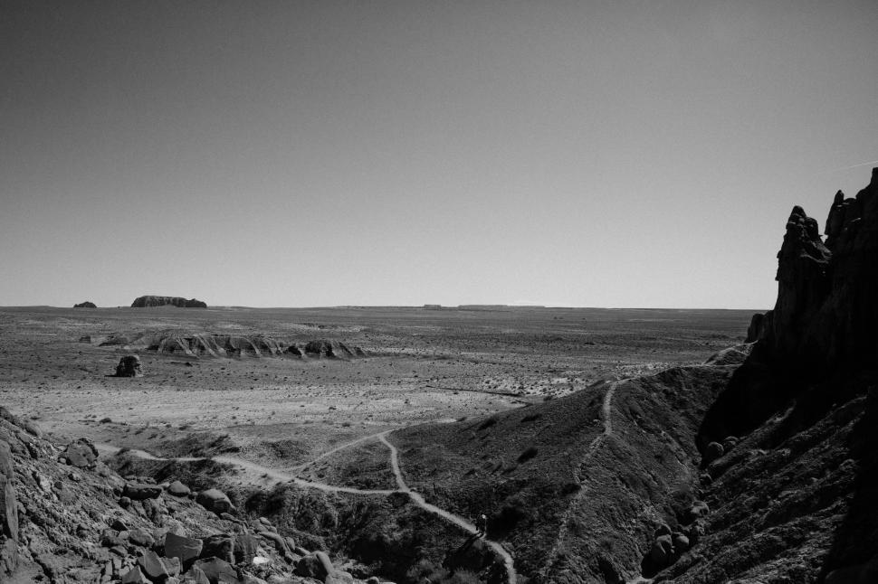 Free Image of Barren Desert - B&W 