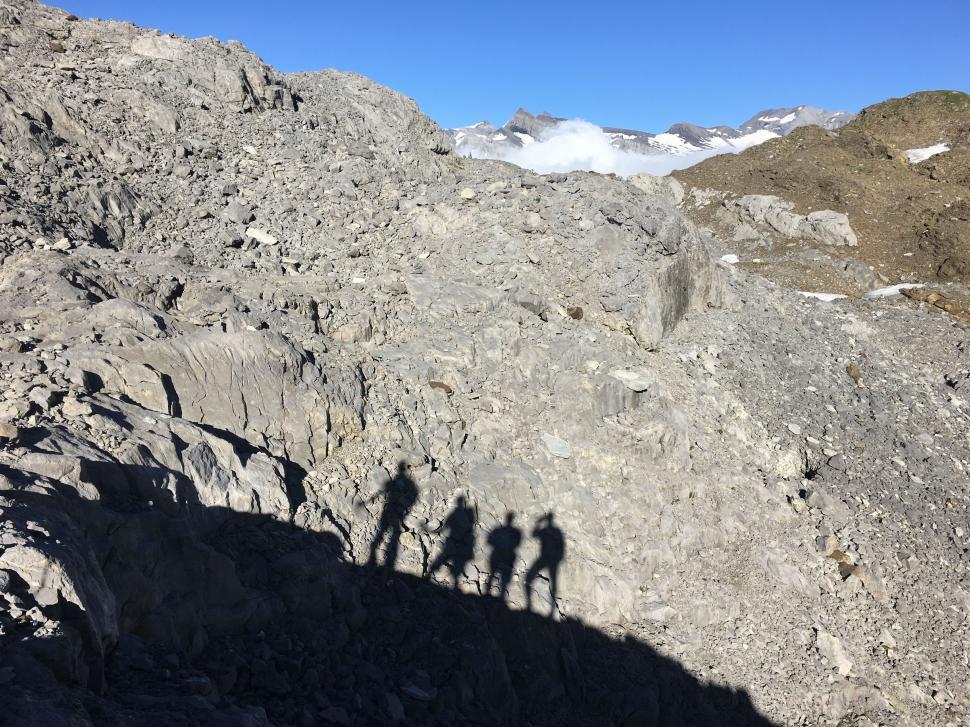 Free Image of Shadow of hikers  