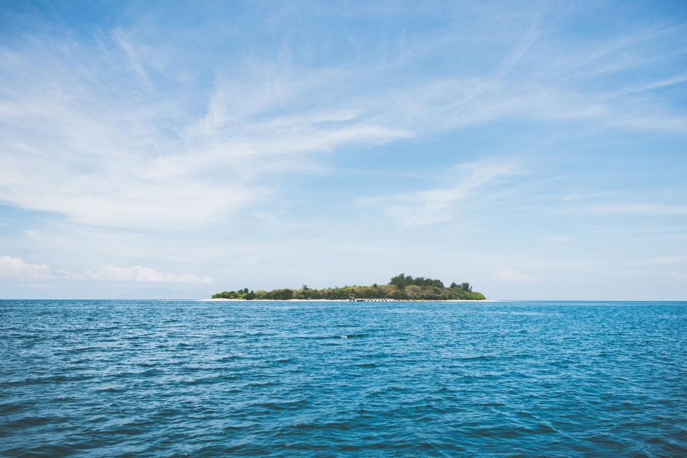 Free Image of Ocean and Island  