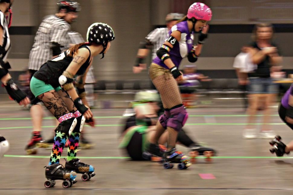 Free Image of Roller skating players in Action  