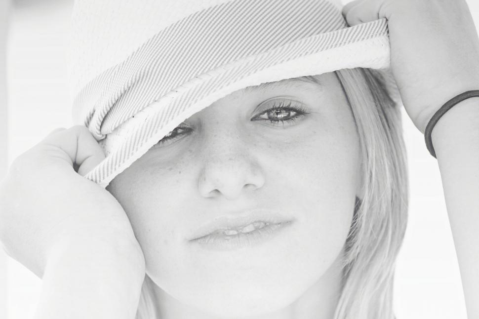 Free Image of Portrait of Young Girl in Hat  
