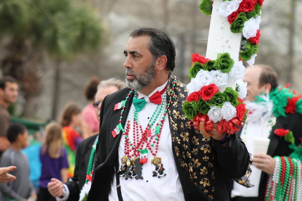 Free Image of People Participating in Louisiana Irish-Italian Parade 