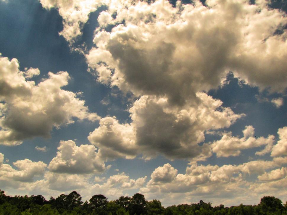 Free Image of White Clouds and Sky  