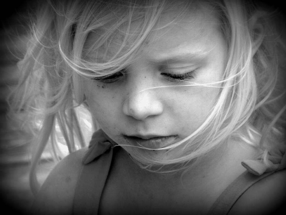 Free Image of Little Girl with Blonde Hair  