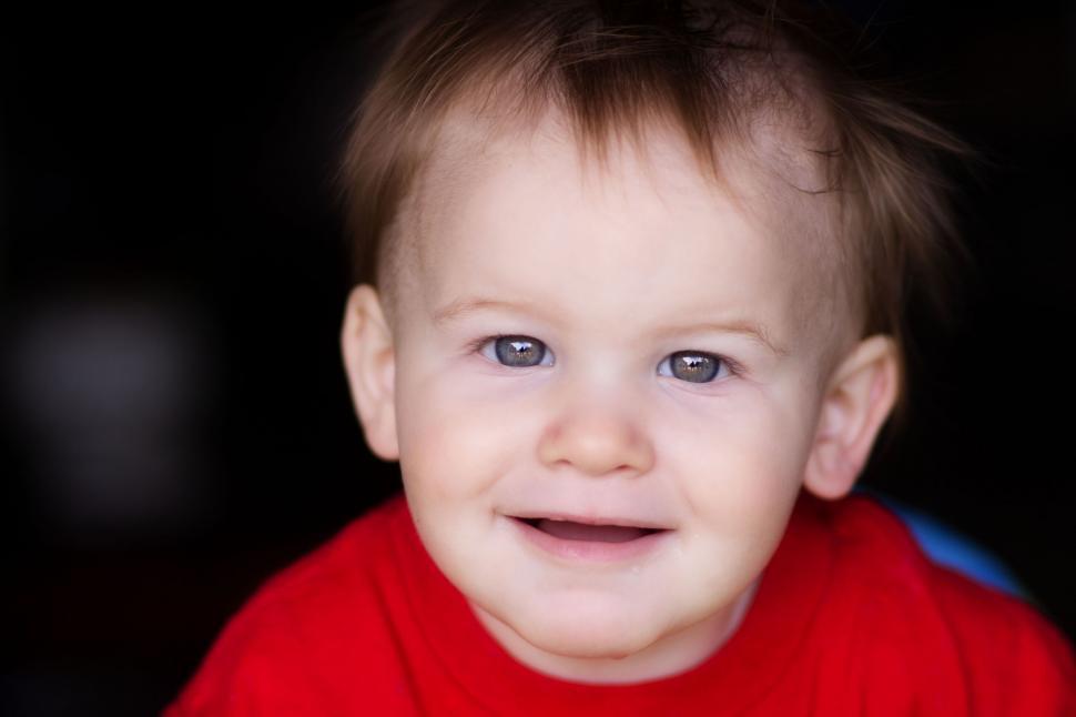 Free Image of Little Baby Smiling For Camera  