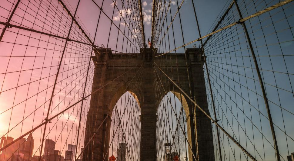 Free Image of Brooklyn Bridge and Sky 