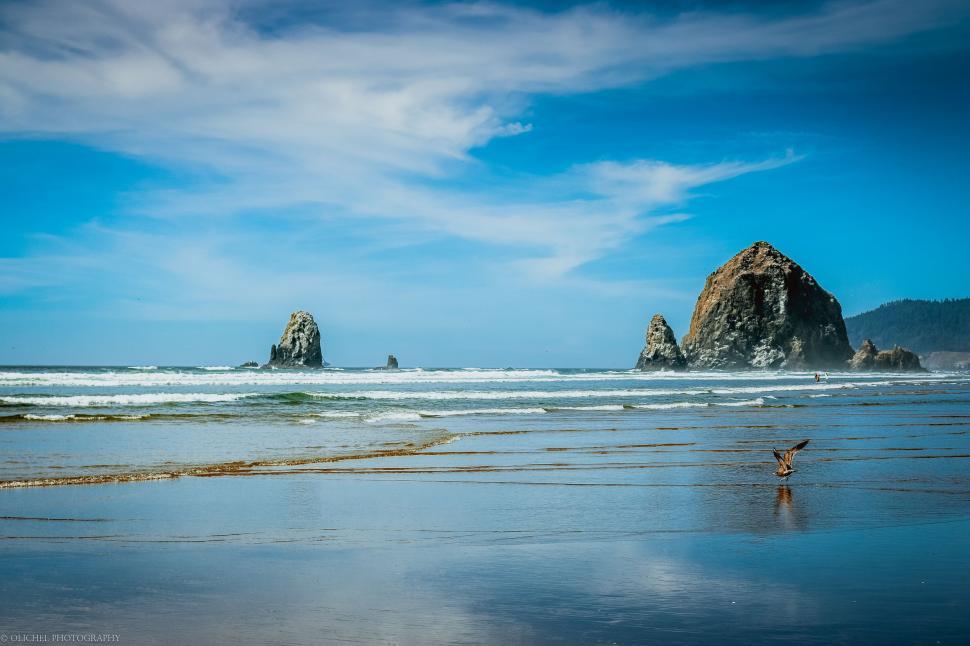 Free Image of Rocks and Beach - Oregon  