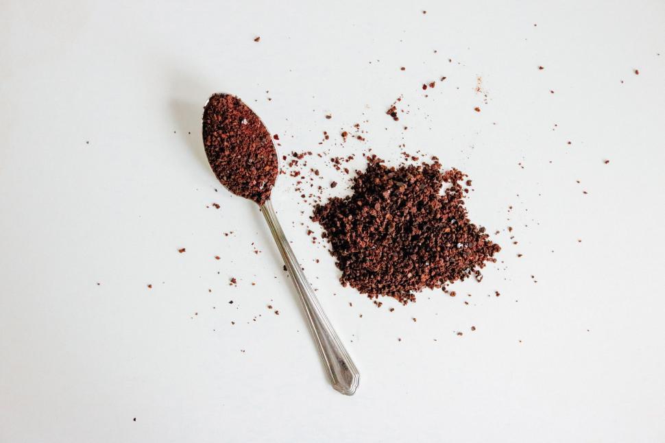 Free Image of Coffee Powder and Spoon  
