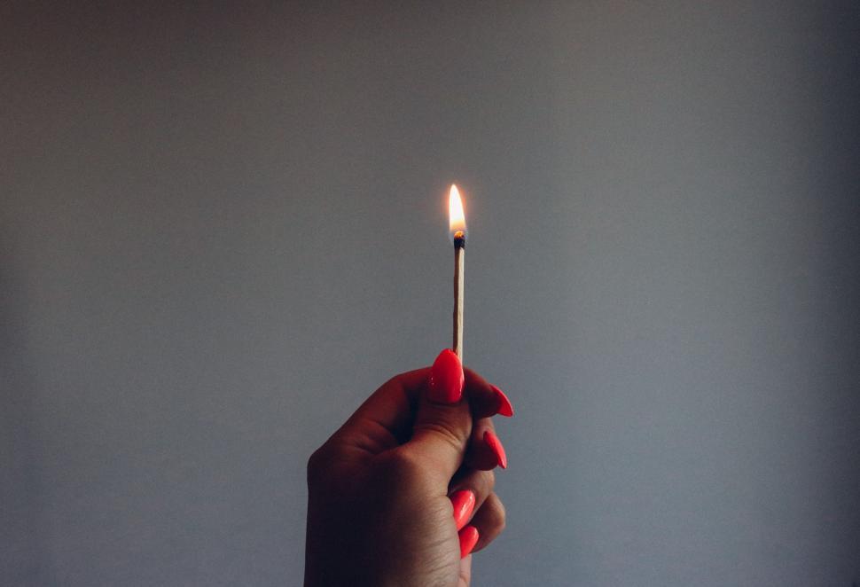 Download Free Stock Photo of Burning Matchstick  