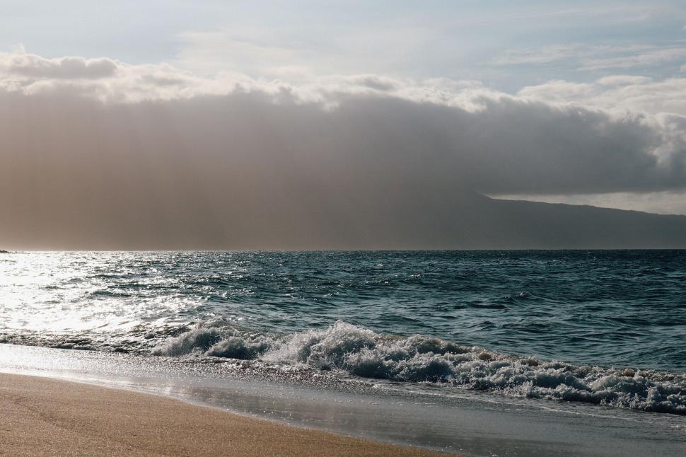 Free Image of Beach and Clouds 