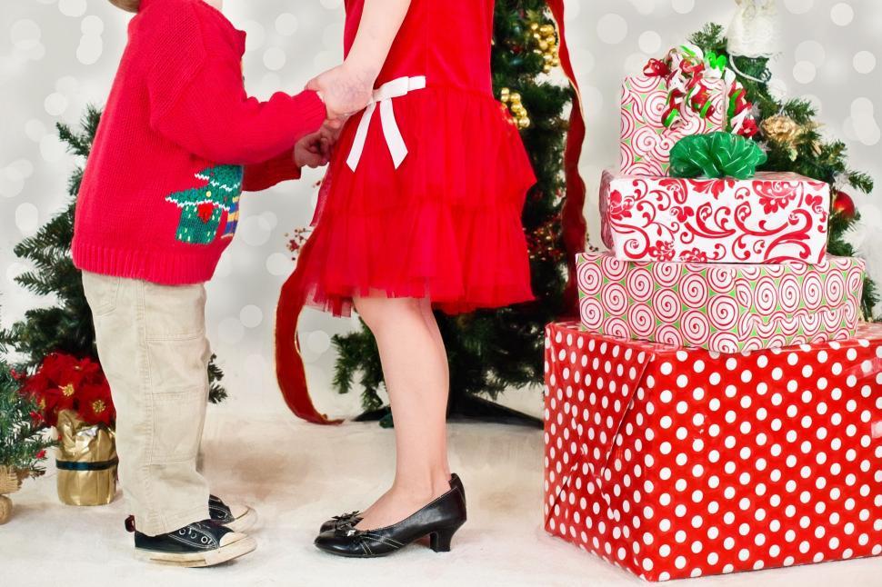 Free Image of Children with presents on Christmas party 