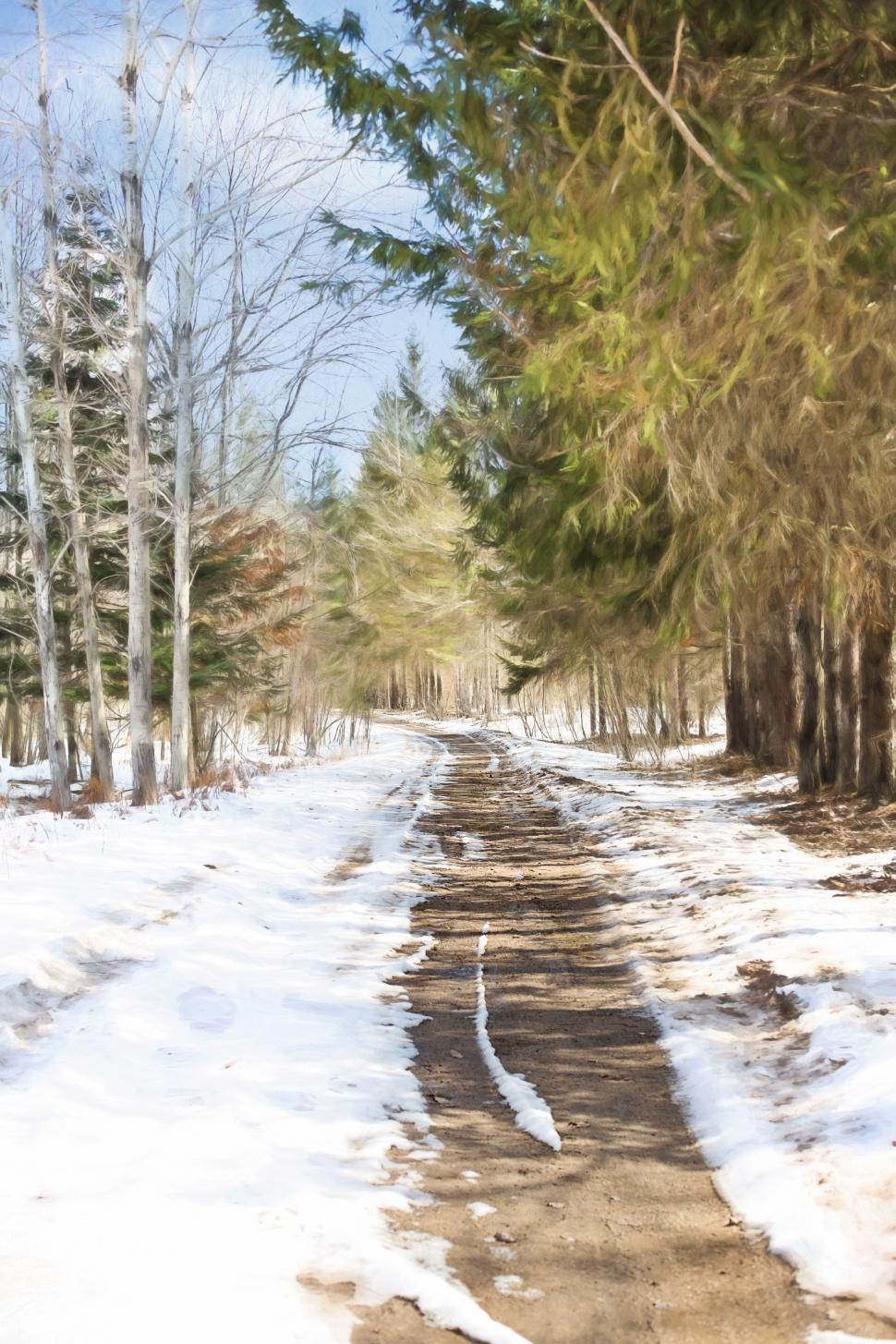 Free Image of Countryside Road and Snow  