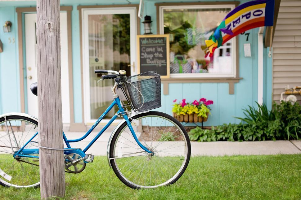 Free Image of Bicycle Outside a Shop in Old Town  