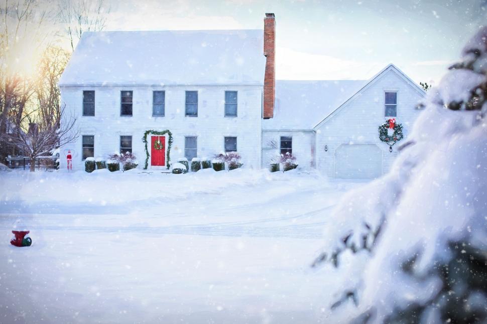 Free Image of House Covered in Snow During Christmas 