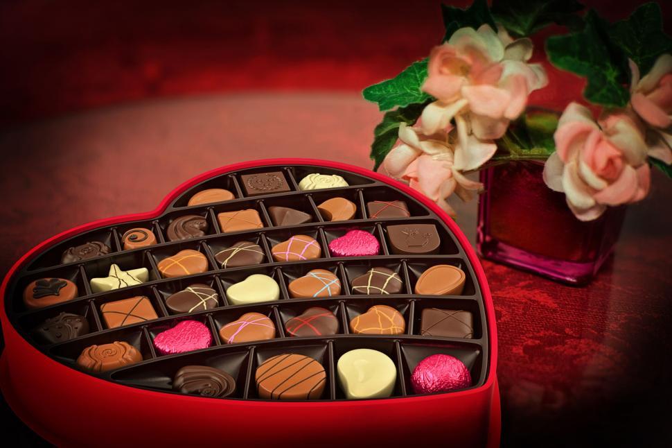 Free Image of Heart shaped chocolates 
