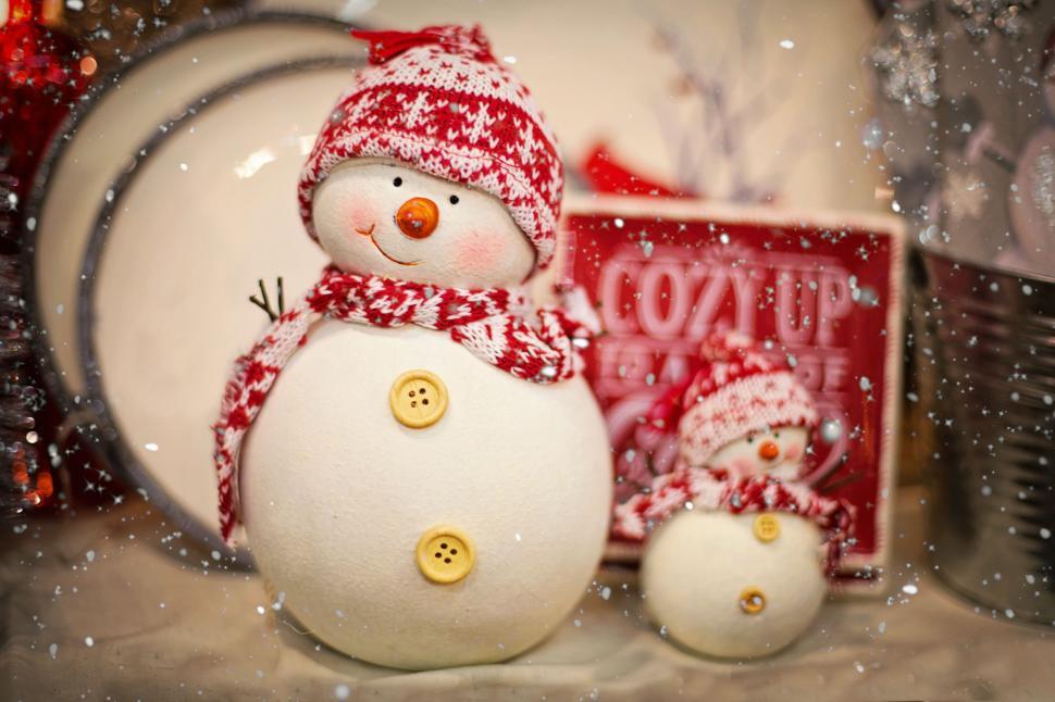 Free Image of Christmas ornaments - snowman 