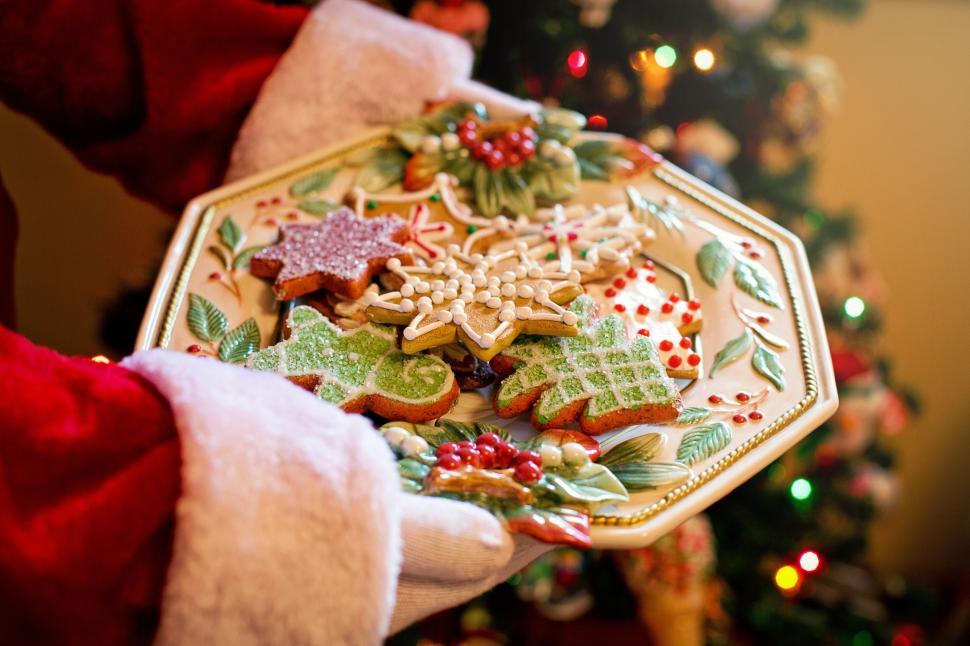 Free Image of Santa Claus with Christmas Cookies 