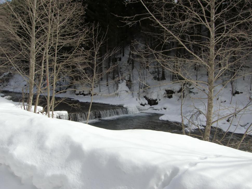 Free Image of Small mountain creek in the middle of the winter 
