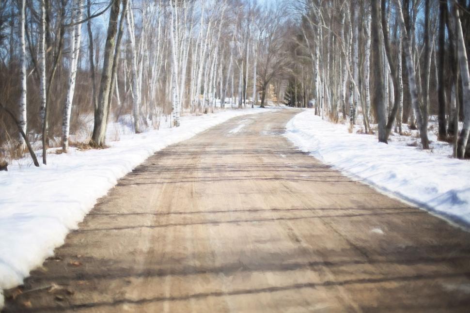 Free Image of Dirt Road in Winter  