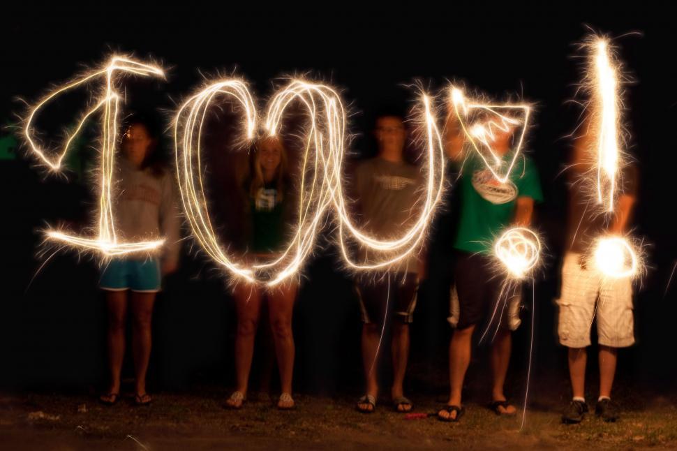 Free Image of Love Sparklers  
