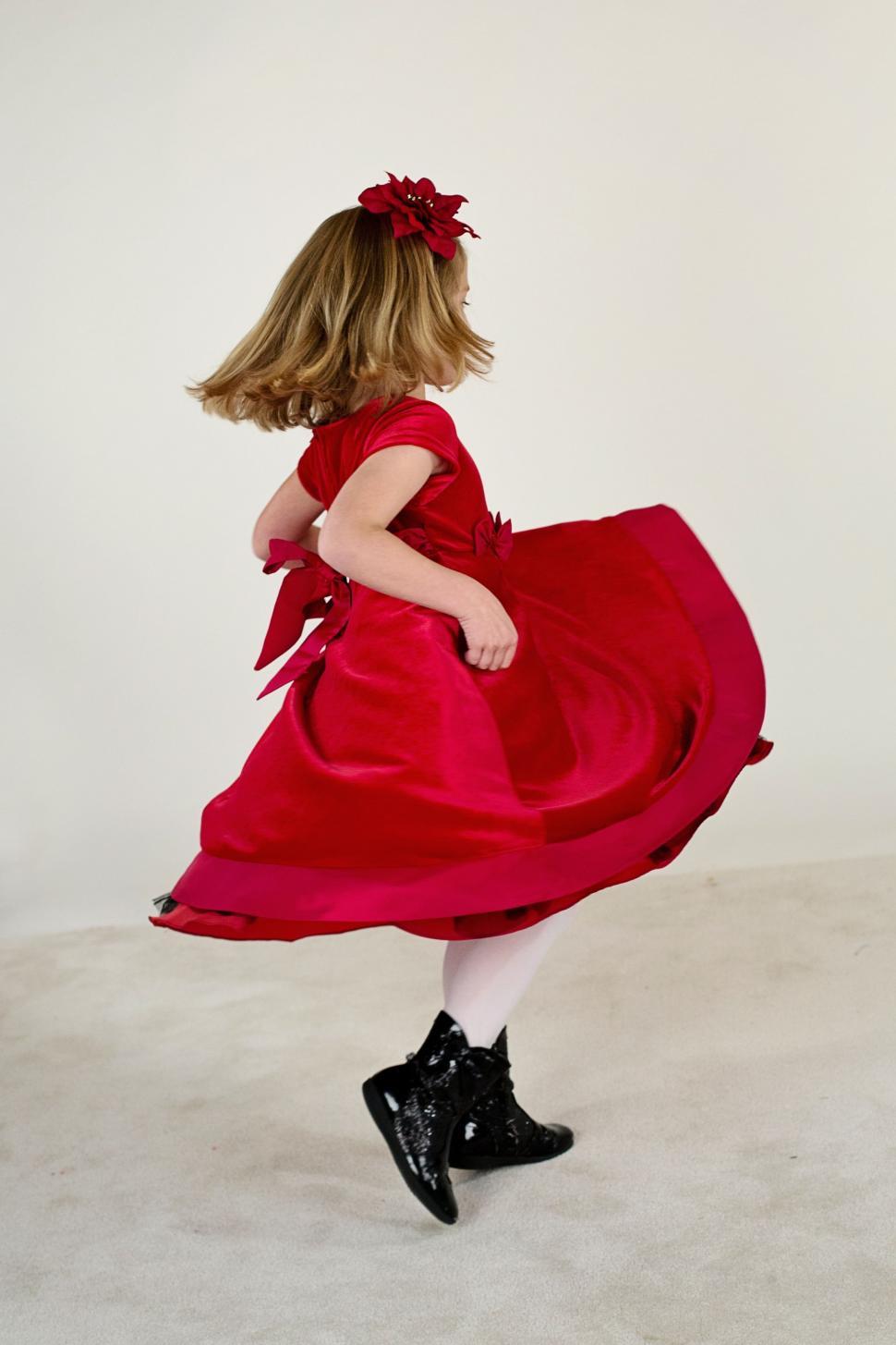 Free Image of Little Girl in black boots  
