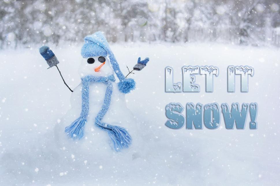 Free Image of Snowman - Let It Snow ! 