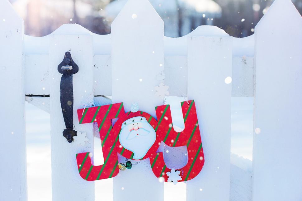 Free Image of Joy Placard and Fence 